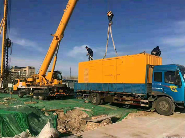 菏泽万科工程建设租赁一台大型静音发电
